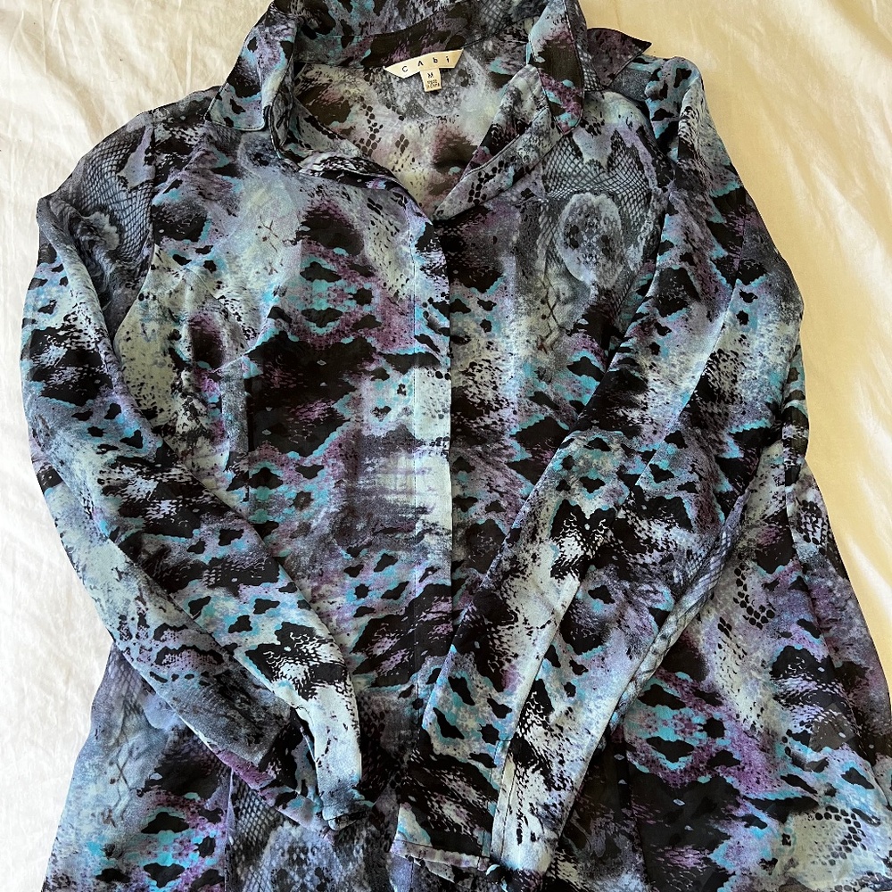 Cabi Python Blouse, Medium #609 - image 2